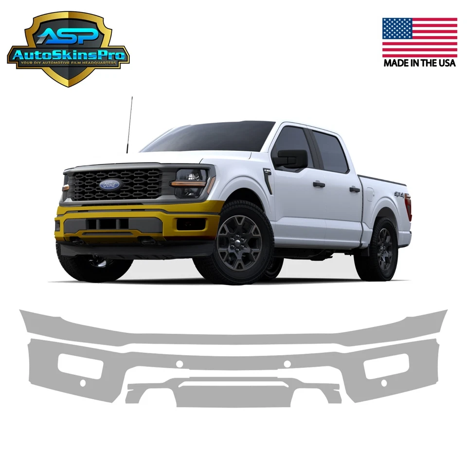 Precut Paint Protection Film for 2024-2025 F-150 Tremor XL XLT STX Front Bumper - Image 1 of 4