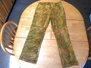 Men Native American Western Buckskin camo Leather Suede Pants Mountain Man 34x32 - Picture 1 of 8
