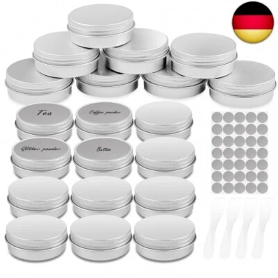 Firschoie 20 Stück Aluminium Leer Döschen, Tiegel 20ml Cremedose Leerdose mit S