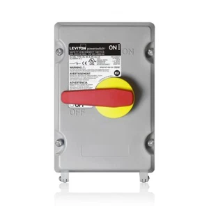 Interruptor de desconexión de seguridad Leviton LDS60-AX sin fusionar 60 amperios 600 voltios - Imagen 1 de 3