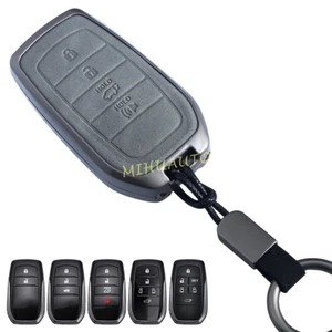 Para Toyota 2 3 4 5 6 Botones Metal Cuero Coche Control Remoto Llave Estuche Bolsa Llavero Anillo - Imagen 1 de 14