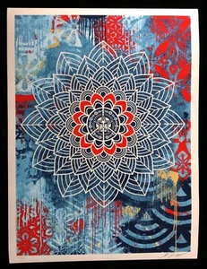 SHEPARD FAIREY Chaos Mandala 2 2025 Original Siebdruck SIGNIERT Obey - Bild 1 von 11