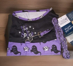 NWT LARGE Halloween dog dress harness vest leash Too Cute To Spook Costume - Picture 1 of 5