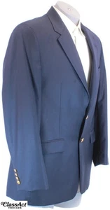Lauren Ralph Lauren Pure New Wool Gold 2 Button Blazer Sport Coat Jacket 42R - Picture 1 of 11