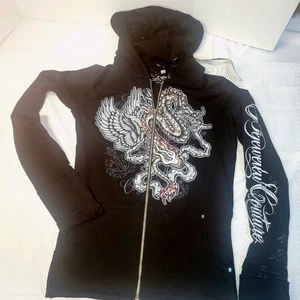 Bejeweled Jacket Small by Susan Fixel NWT Hoodie KCITY OF ANGELS Swarovski Crys - Picture 1 of 16
