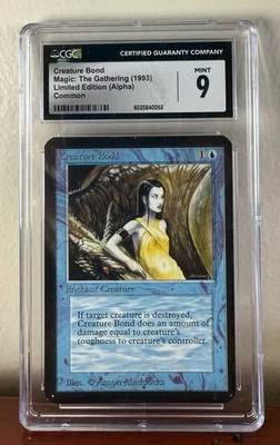Magic the Gathering Creature Bond 1993 Alpha MTG CGC 9 MINT - Image 1 of 2