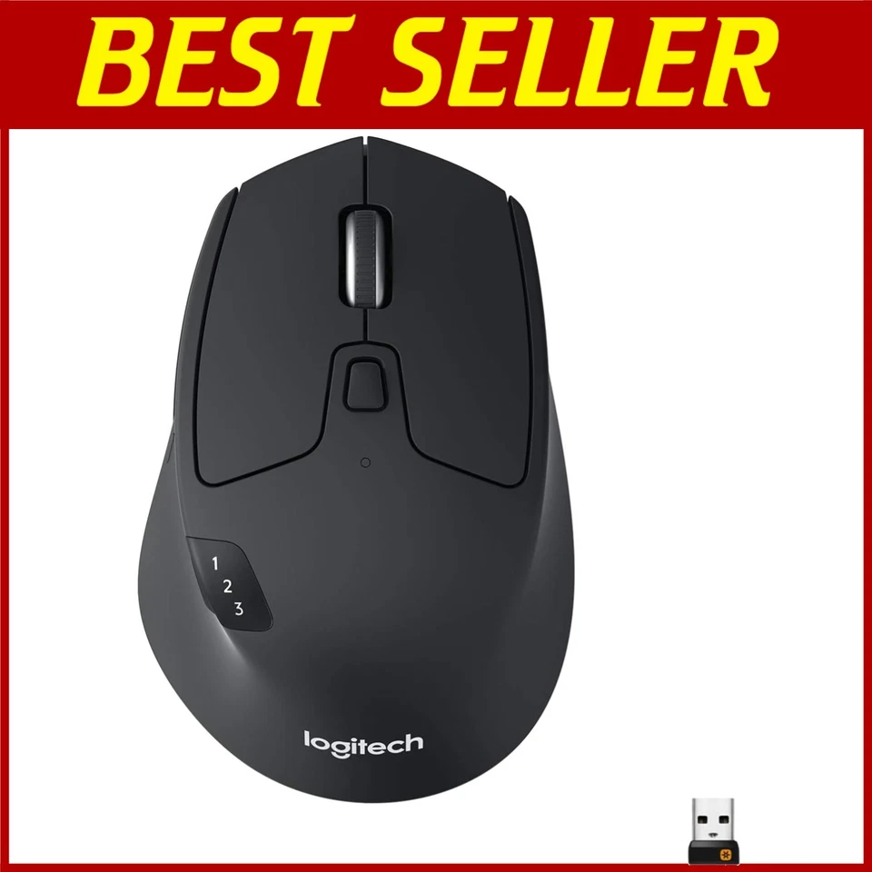 Logitech M720 Triathlon - Bluetooth Mouse for Windows, Mac - Image 1 of 4