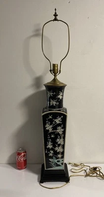 Antique Asian Porcelain Table Lamp 38“ - Image 1 of 4