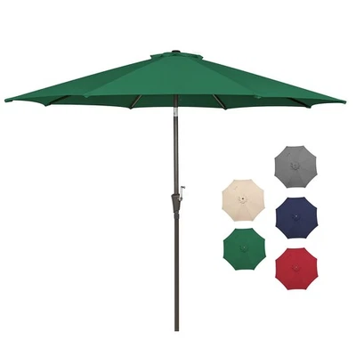 9 Ft Patio Umbrella Outdoor Table Market Umbrellas With Push Button - Image 1 of 4