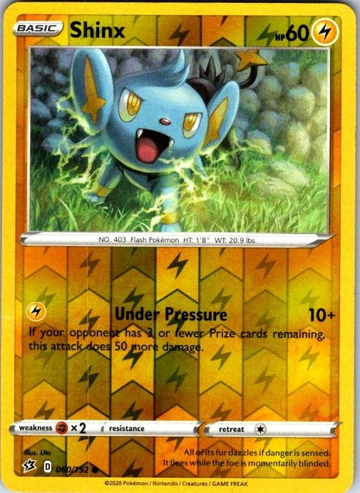 Pokemon | SWSH02: Rebel Clash | Shinx | 060/192 | Reverse Holo | NM - Image 1 of 1