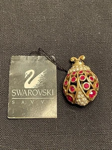 Broche prendedor vintage de diamantes de imitación rojos y transparentes de cristal de Swarovski Ladybug inteligente con etiqueta - Imagen 1 de 10
