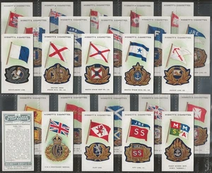 HIGNETT-FULL SET- SHIPS FLAGS AND CAP BADGES 1927 (2ND SERIES 25 CARDS) - Picture 1 of 1