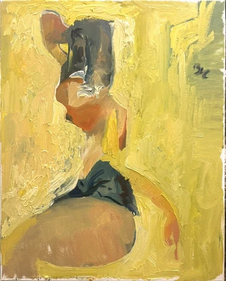 Retrato francés tocador abstracto fauvismo pintura al óleo original firmado 16x20 BVC Foto 1 de 2