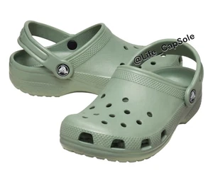 Zuecos Crocs talla 3Y clásicos niños verde musgo 206991-308 jóvenes 3J nuevo con etiquetas zapato cómodo - Imagen 1 de 7