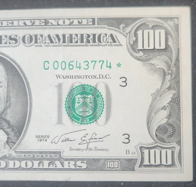 1974 $100 Federal Reserve Star Note - Philadelphia - Image 1 of 4