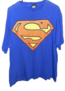 T-shirt vintage Y2K Superman Crest XL DC Comics Warner Bros 2000 punto singolo USA - Foto 1 di 8