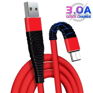HeavyDuty USB Typ C Ladekabel Geflochten Schnell Handy Ladegerät Langes Kabel 2m 3m - Bild 1 von 10