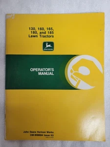 JOHN DEERE OPERATOR'S MANUAL 130,160,165,180 and 185 Lawn Tractors Mar 1985 - Picture 1 of 19