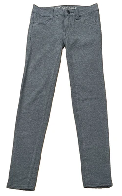 AMERICAN EAGLE OUTFITTERS Jeggings Para Mujer 00 Gris Algodón Cepillado Súper Elástico Foto 1 de 4