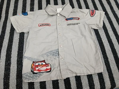 Camisa para niños Lightning McQueen Disney Pixar Cars talla pequeña 5/6 botones carreras Foto 1 de 4