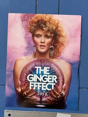 Rare 1986 The Ginger Effect, VHS Store AD Slick Movie Sales Sheet, Ginger Lynn - Image 1 of 4