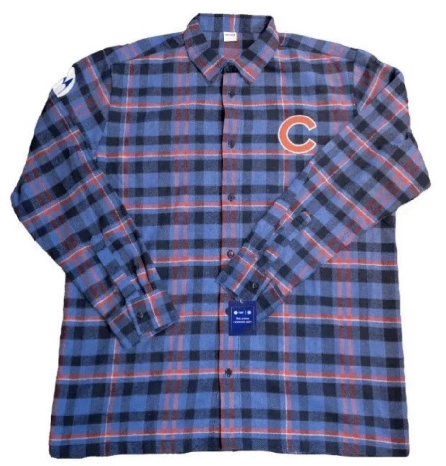 2025 Chicago Cubs Flannel Shirt SGA Size XL NEW! Still In Bag - Image 1 of 1