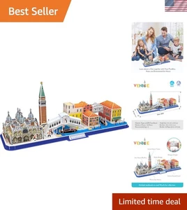 Rompecabezas 3D Venice Cityline 126 piezas para adultos y niños - Explora monumentos icónicos - Imagen 1 de 11