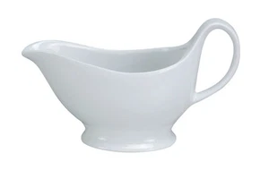 Yanco China SB-5 Accessories White Porcelain 5.5 oz. Sauce Boat w/ Handle - Picture 1 of 1