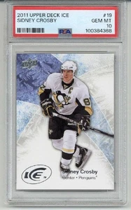 2011 Upper Deck Ice #19 Sidney Crosby Card Penguins PSA 10 LOW POP VERY RARE - Bild 1 von 2