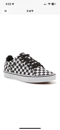 Scarpe da skate uomo Vans Seldan scacchiera nero bianco taglia 10 Vn000ct3ba2 nuove