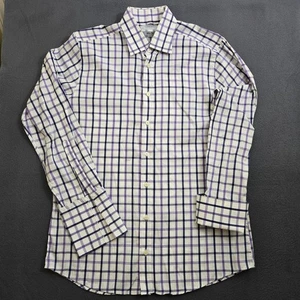 Charles Tyrwhitt Herren 16 33 weiß kariert französische Manschette schmale Passform Hemd - Bild 1 von 12