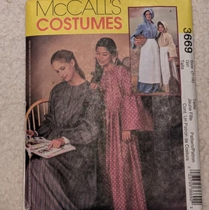 McCall's Pattern 3669 Girls Sz 7-16 Prairie Skirt Gown Costume Theater - Picture 1 of 4