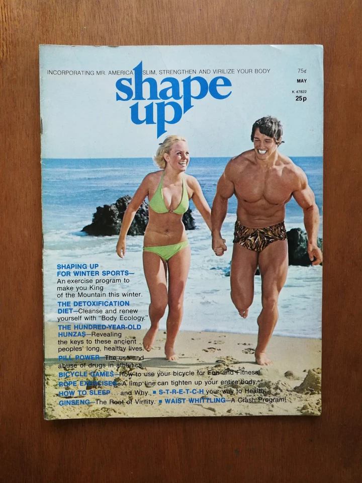 Vintage Shape Up Fitness Magazine May 1974 Arnold Schwarzenegger Foto 1 de 2