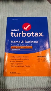 Intuit TurboTax Home & Business 2021 CD Windows & Mac Tax Prep Software + Code - Picture 1 of 6