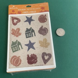 Vintage Hallmark Sticker Pack Thanksgiving Family Autumn Fall Holiday Country - Picture 1 of 3