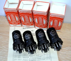 4 Stück 6J8 6Ж8 = 6SJ7 HF Pentodenröhre NEVZ Soviet MATCHED DATE 01/1959 NEU in BOX - Bild 1 von 7
