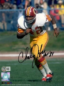Charley Taylor Signed Washington Redskins 8x10 Photo HOF Beckett 50596 - Picture 1 of 1