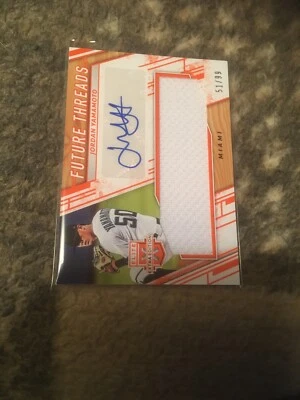 2019 Elite Extra Edition JORDAN YAMAMOTO Future Threads JERSEY - AUTO #51/99 - Image 1 of 4