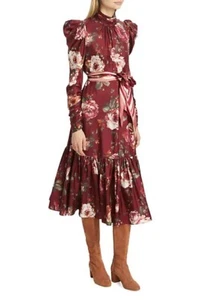 Vestido midi Zimmermann Luminosity con volantes reunidos talla 1 - Imagen 1 de 10