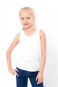Girls’ Ribbed Cotton Tank Top – Soft & Breathable Undershirt for Everyday Com... - Picture 1 of 6