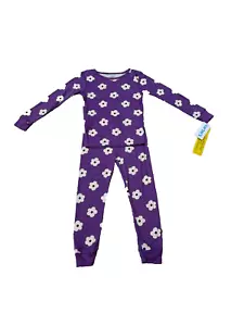 Carter's Toddler Girl 5T Purple Flower Butterfly 4-Piece Pajama Set - Picture 1 of 2