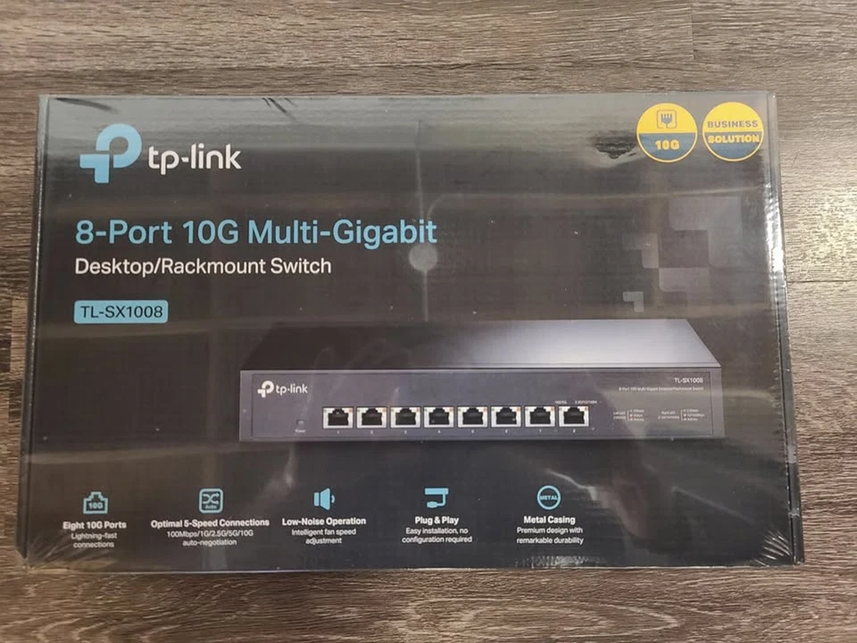 TP-Link TL-SX1008 | 8 Port 10G/Multi-Gig Unmanaged Ethernet Switch - Image 1 of 1