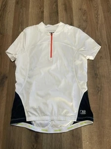 Nishiki Shirt, Women's Size Medium, White Black Orange, 1/4 Zip Up, Actuvewear - Picture 1 of 8