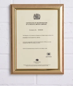 A4 Gold or Dark Grey Picture Frame Perspex Front Photo & Certificate - Picture 1 of 7