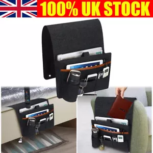 Sofa Arm Rest TV Remote Control Tidy Organizer Holder Chair 5 Pockets Couch Bag - Picture 1 of 12