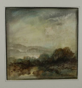 Ernst Peter Rade * 1938 Acryl Tempera Malerei Landschaft Berge Bäume Bild - Picture 1 of 4