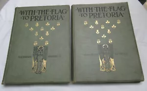 H.W. Wilson: WITH THE FLAG TO PRETORIA, Vol. 1 & 2 HC Harmsworth, 1900 - Picture 1 of 12