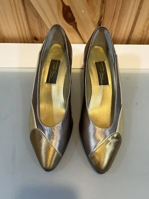 Zapatos de salón de cuero Sesto Meucci para mujer talla 7 hechos en Italia años 80 90 ropa de trabajo vintage Foto 1 de 4