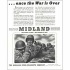 1944 Midland Steel: Once the War Is Over Vintage Print Ad