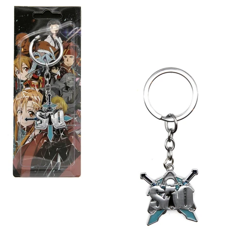 SAO LOGO Sword Art Online 1 in. Key Chain (Anime SAO KeyChain Charm Pendant) Cover
